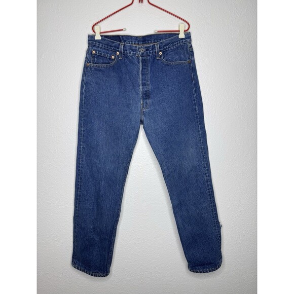Vintage Levis 501XX Jeans Mens 33x29 Blue USA 90’s Distressed #552 *See Pics* - Picture 1 of 16